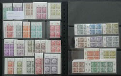 1957, Heuss I und II, Lot von je 2 kompletten Viererblocksätzen, ...