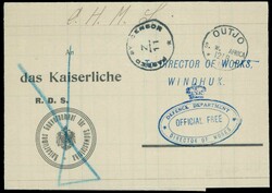 186: Deutsche Kolonien Südwestafrika, Mandat