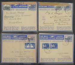 Ganzsachen, ca. 1949-1953, schönes Lot von 10 bedarfsverwendeten ...