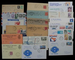 1928-1972, Posten von 22 Flugpostbelegen, dabei u.a. dekorative ...