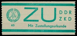 1397: DDR ZKD Sendung mit Zustellurkunde - Dienstmarken