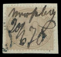 1869, 10 und 30 Gr. Ziffern, 2 sauber mit Federzug entwertete Stücke ...