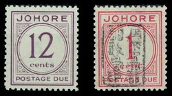 4265: Estados malayos Johor - Postage due stamps