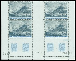 James Cook, Viererblocksatz, 3,50 Fr. mit Zwischenstegen