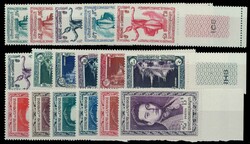 1951, Freimarken, postfrischer Kabinettsatz vom Rand