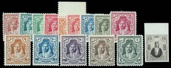 14 Prachtwerte Zähnung C (Mi.-Nrn. 155-170 C ohne 157 und 159), dazu ...