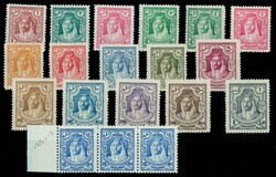 1930, Freimarken Zähnung A, 16 Werte, dazu Nr. 163 D postfrischer ...