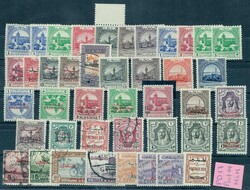 1948-1952, interessantes Lot von 42 Werten, dabei Varianten, Gaza, ...