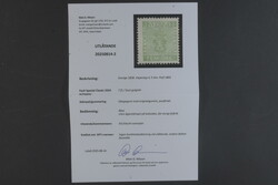 Sweden, Facit 7f1 or Scott 6 **, 5 öre light yellow-green, ...