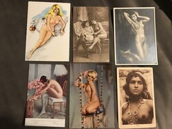 Sweden, Postcards. Six binders 410 cards old–modern nudes, ...