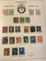 Argentina, */used collection 1858–1935 on leaves. Some better, ...
