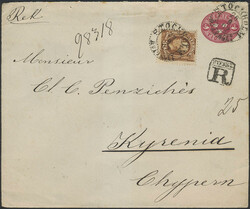 Sweden, Facit 58, Fk3 cover, 30 öre on stamped envelope 10 öre sent ...