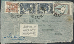 Thematics, crashpost, , from Argentina sent to Sweden 1943, with ...