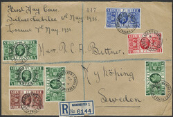 Britain, FDC, Michel 189–92 Registred, privately made, FDC ...
