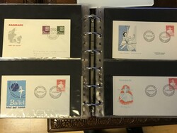 Denmark, FDC. Collection 1940s–1997 in eight binders incl. several ...