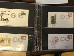 Denmark, FDC. Collection 1940s–1997 in eight binders incl. several ...