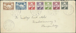 Denmark, Greenland, FDC, Facit 1–5, 7, 9 1938 Christian X and ...