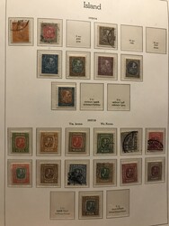 Iceland, **/*/used. Collection 1876–1993 in Leuchtturm album incl. ...