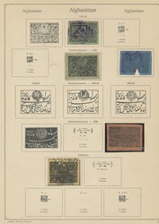 Afghanistan, */used collection 1893–1954 on leaves. Sparsely filled ...