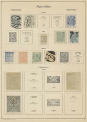 Afghanistan, */used collection 1893–1954 on leaves. Sparsely filled ...