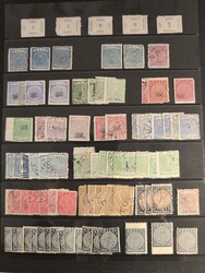 Fiji, */used accumulation 1870–1952 on four visir leaves. Fiji ...