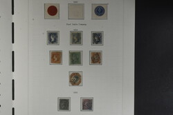 India (GB), */used collection 1854–1940 on leaves. Nice collection ...