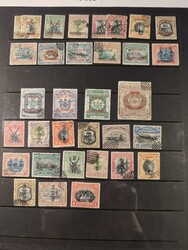 North Borneo, Mostly used lot 1880s–c1950 on five visir leaves. ...