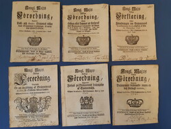 Sweden, 19 announcements about spirits, 1731–1793, all with notes ...