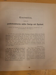 Sweden, Convention concerning the postal relations between Sweden and ...