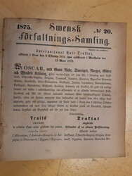 Sweden, International Postal Treaty with associated expedition ...