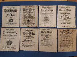 Sweden, 20 announcements parliament-related, 1720–1791, some with ...