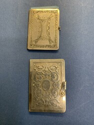 Sweden, Lot. Two pocket calendars with covers in silver + danish ...