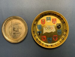 Sweden, Olympic Games in Helsinki 1952. Two different ashtrays