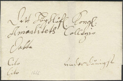 Sweden, Courier post Cover dated with pencil '1666', with notation ...