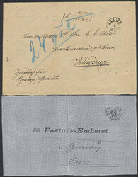 Sweden, Postage due mail Cover used twice, the inside is franked with ...