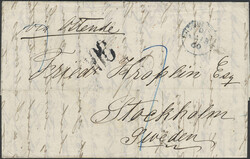 Sweden, Postage due mail Unfranked cover from Middlesborough 13.1 ...