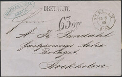 Sweden, Postage due mail Postage due mark 63 öre and OBETALDT on ...