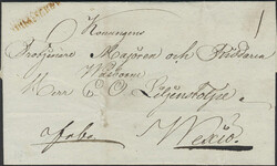 Sweden, H-county. WIMMERBY, straight postmark Pmk in red colour on ...