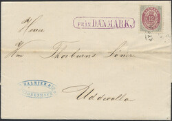 Sweden, Incoming stamped mail Denmark. FRÅN DANMARK in violet colour ...