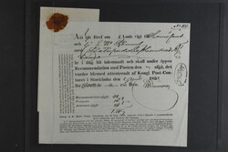 Sweden, Postal documents lot RECIEPTS on visir leaves. 1850s–1870s ...