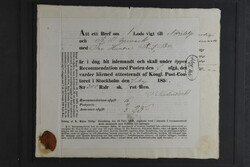 Sweden, Postal documents lot RECIEPTS on visir leaves. 1850s–1870s ...