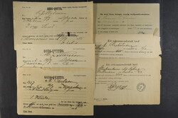 Sweden, Postal documents lot 1870s–1970s. Receipts, address cards ...