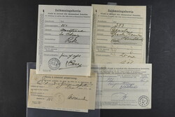 Sweden, Postal documents lot 1870s–1970s. Receipts, address cards ...