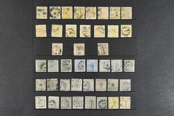 Sweden, Facit 1–5 used, 3–24 skill bco. 42 stamps in very mixed ...