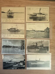 Sweden, Postcards. STEAMBOATS and PIERS in Stockholm Archipelago. ...
