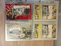 Sweden, Postcards. STOCKHOLM collection old cards in album, incl ...