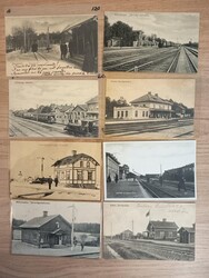 Sweden, Postcards. RAILWAY STATIONS mainly 1900-20. Good quality (46)