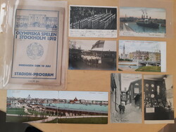Sweden, Postcards collection/accumulation 1900s–1960 in small box. ...