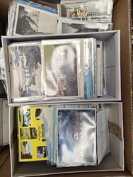 Sweden, Postcards accumulation. In two banana boxes. Approx. 30 kg