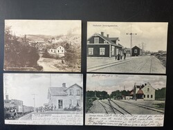 Sweden, Postcards. Railway stations, 12 cards: e.g. Malmberget 1907, ...